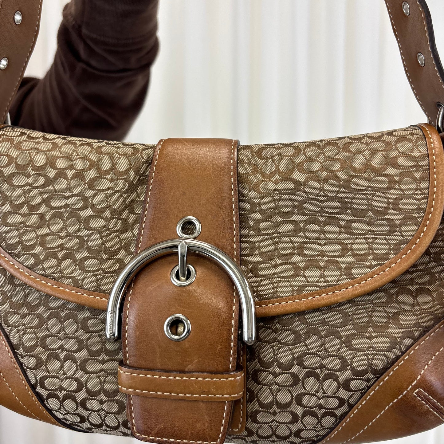 Coach Signature Mini Soho Tan Bag