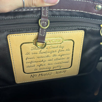 Coach Signature Stripe Mini Tote Bag