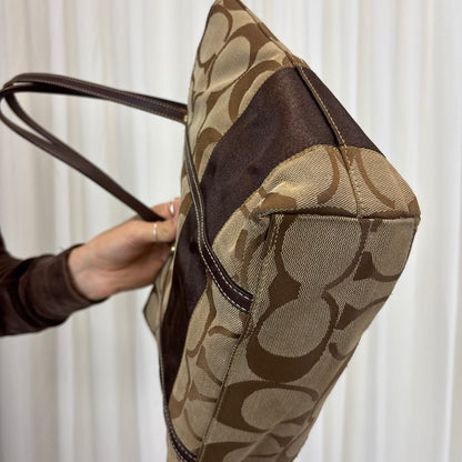 Coach Signature Stripe Tote Bag