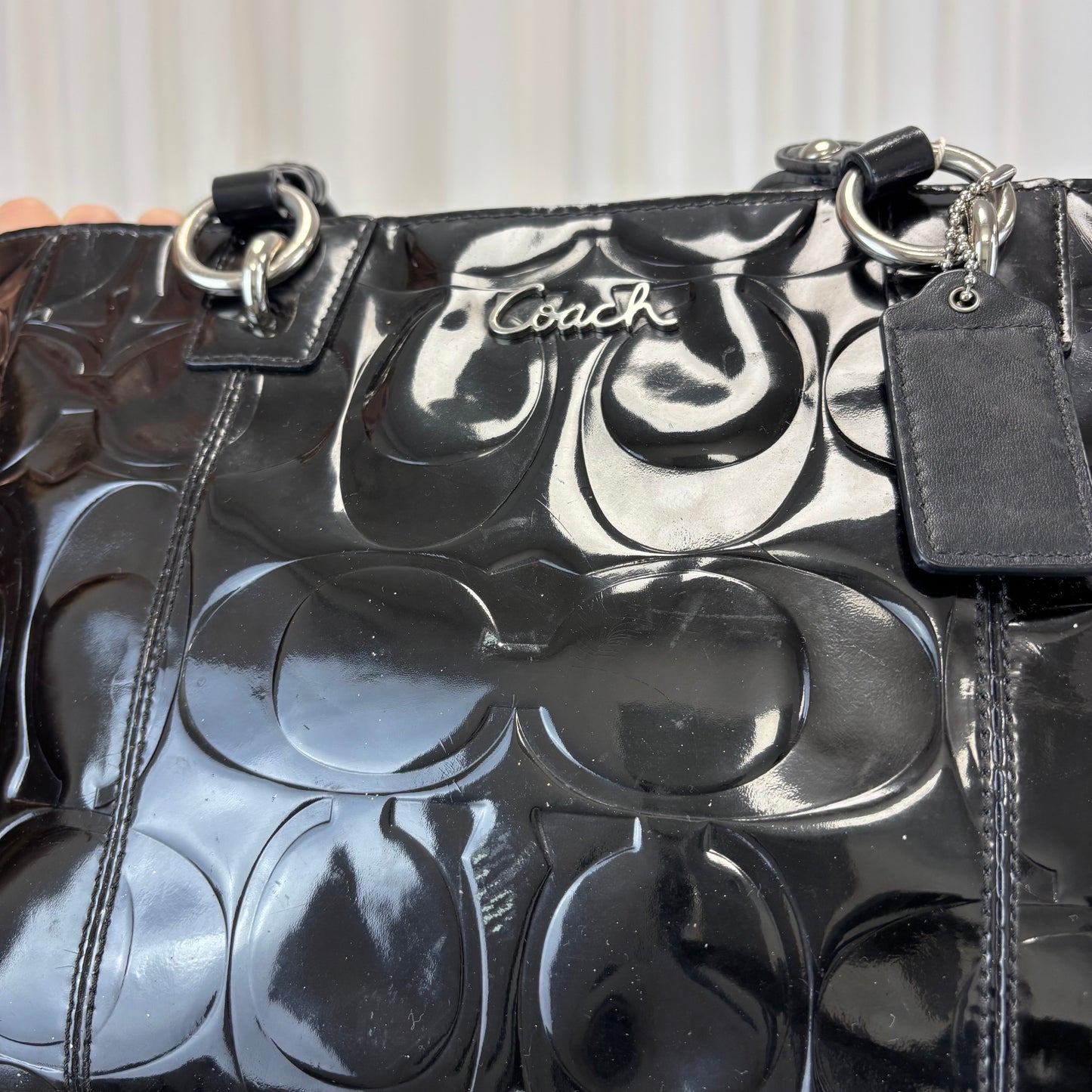 Coach Patent Leather Tote Bag