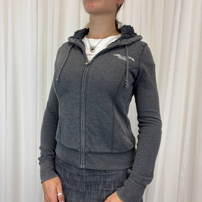 Hollister Fluffy Hood Zipup | Size S