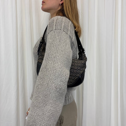 Coach Signature Medium Hobo Bag Black/Grey
