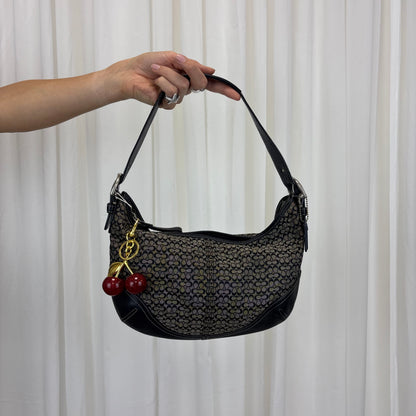 Coach Signature Medium Hobo Bag Black/Grey