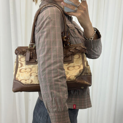 Coach Op Art Hamptons Medium Satchel Bag