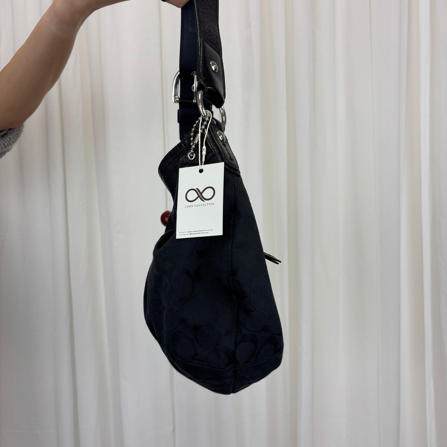 Coach Signature Large Hobo Bag Black