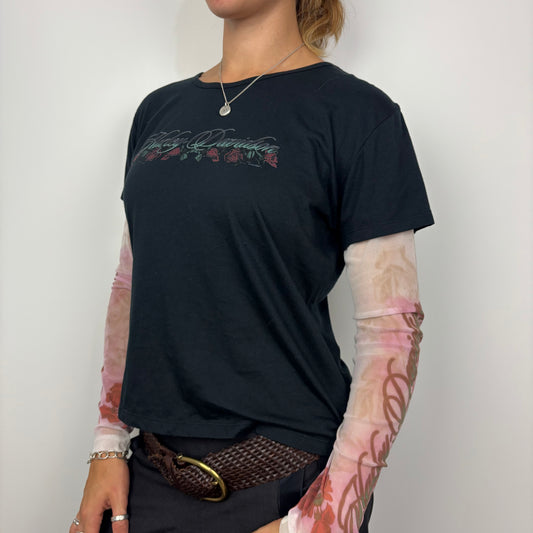 Harley Davidson Tattoo Sleeve Baby Tee