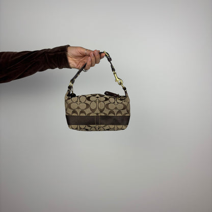 Coach Signature Stripe Mini Hobo Bag