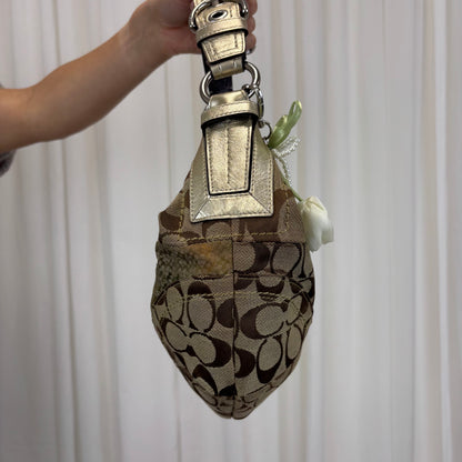 Coach Patchwork Crescent Hobo Bag