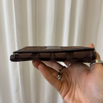 Coach Signature Brown Bifold Wallet