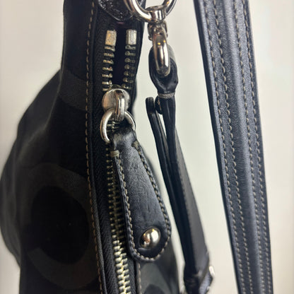 Coach Madison Black Canvas 2way Shoulder Bag