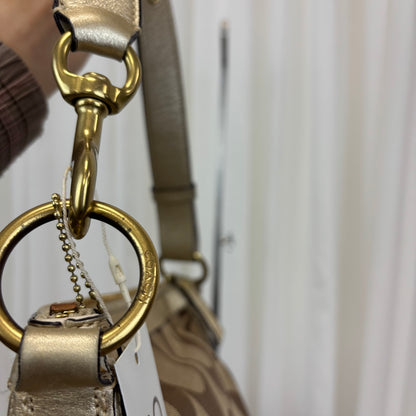 Coach Signature East West Stripe 2-Way Bag