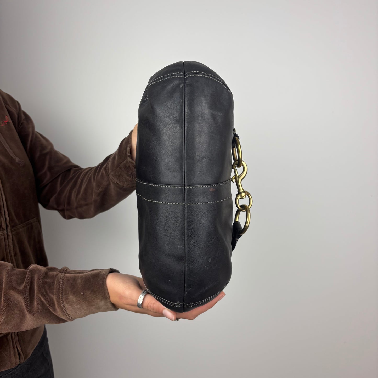Coach Ergo Belted Hobo Bag in Black Leather *Rare*