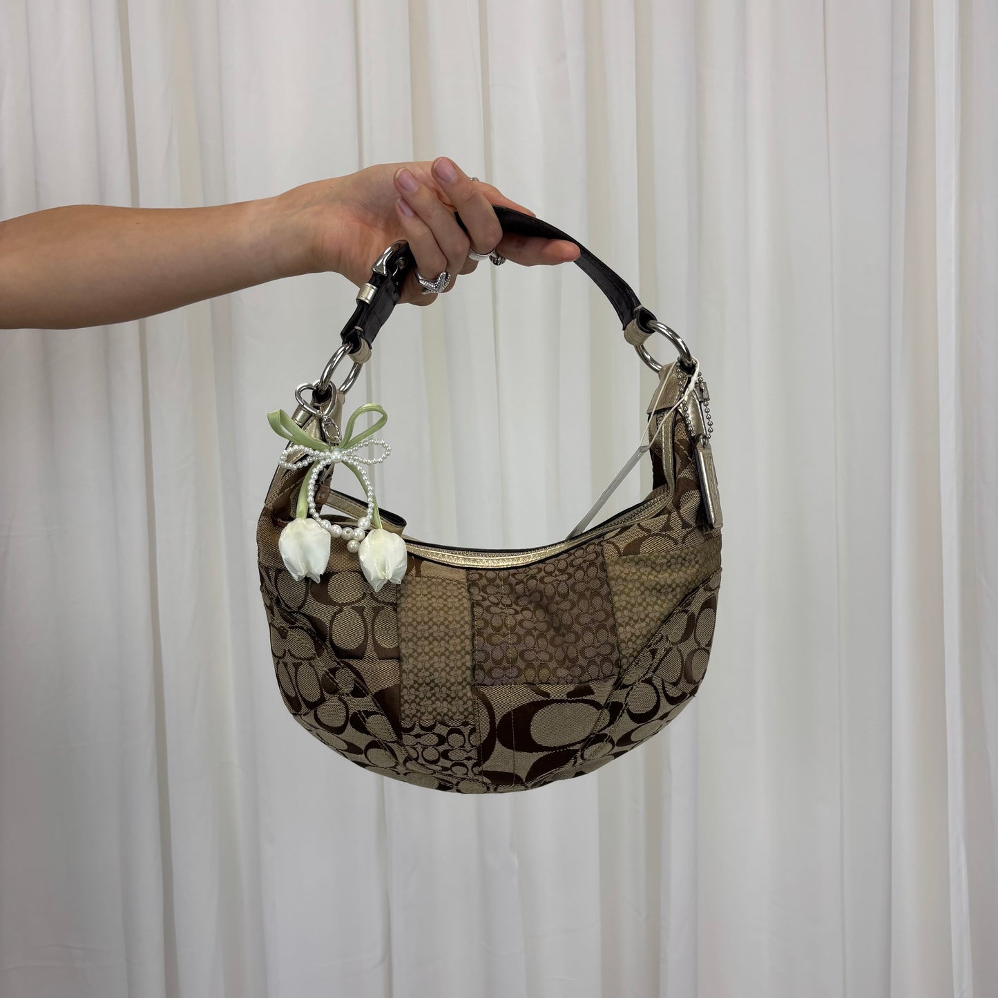 Coach Patchwork Crescent Hobo Bag