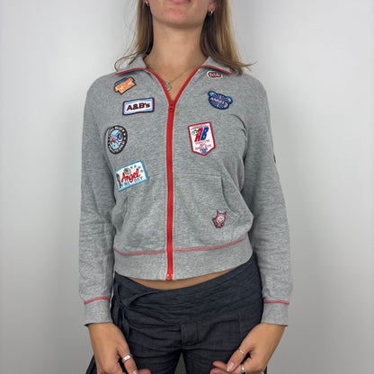 Angel Blue Patchwork Zip-up