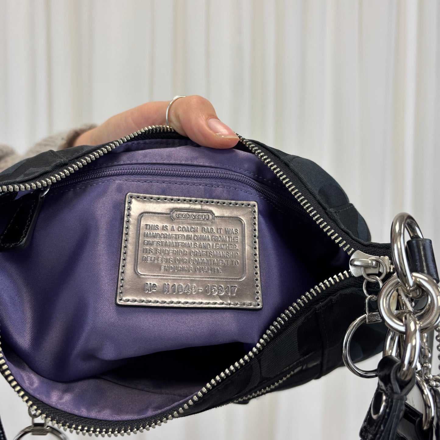 Coach Signature Poppy Hobo Shoulder Bag