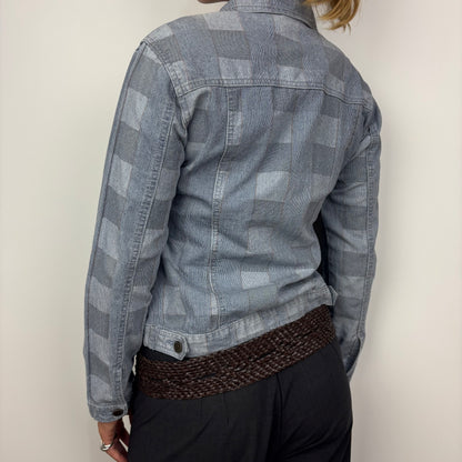 Checkered Denim Jacket