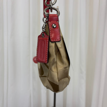 Coach Signature Stripe Demi Pink Two-Way Bag