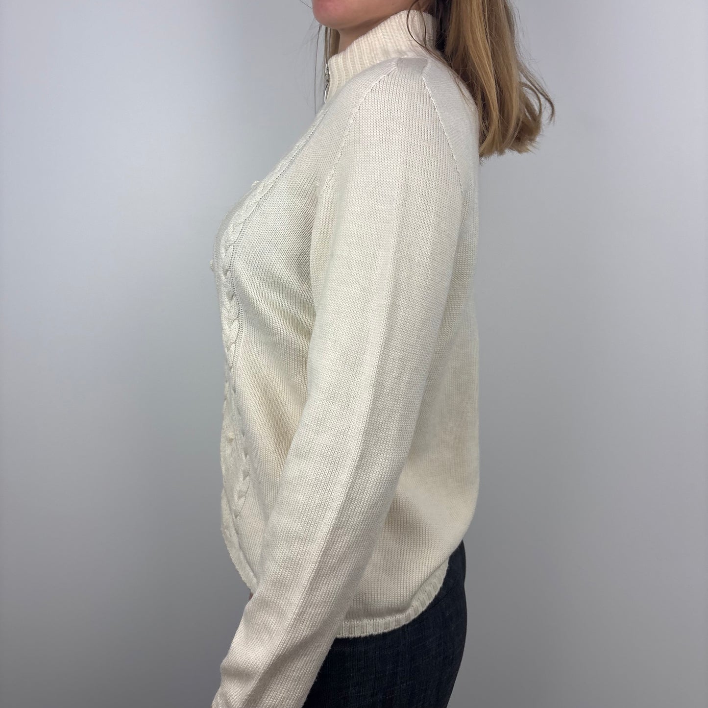 Italian Merino Y2k Dual Zip Cardigan