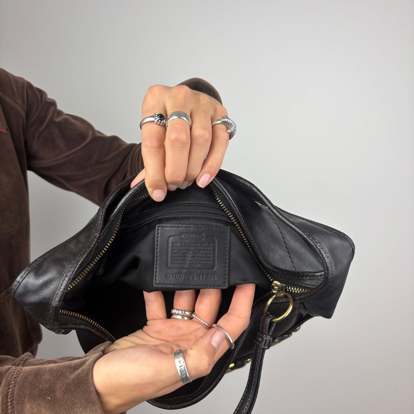 Coach Ergo Belted Hobo Bag in Black Leather *Rare*