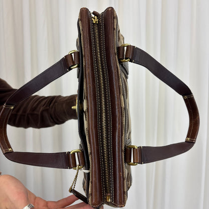 Coach Signature Stripe Satchel