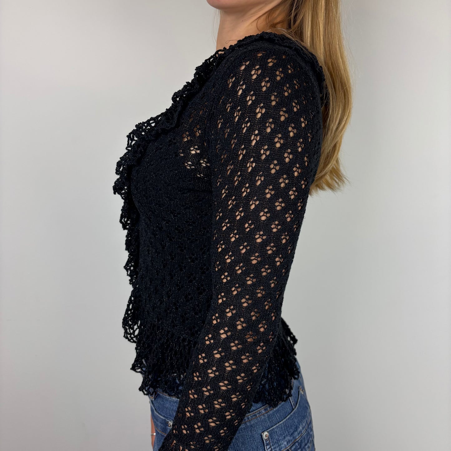 Glittery Crochet Cardigan | Size XS-S