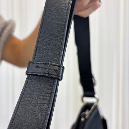 Coach Signature East West Buckle 2-Way Bag Black