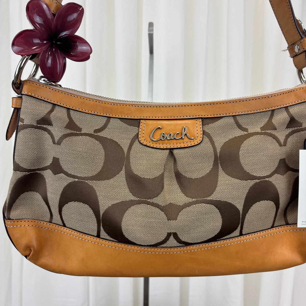 Coach Signature East West Pleated 2-Way Bag
