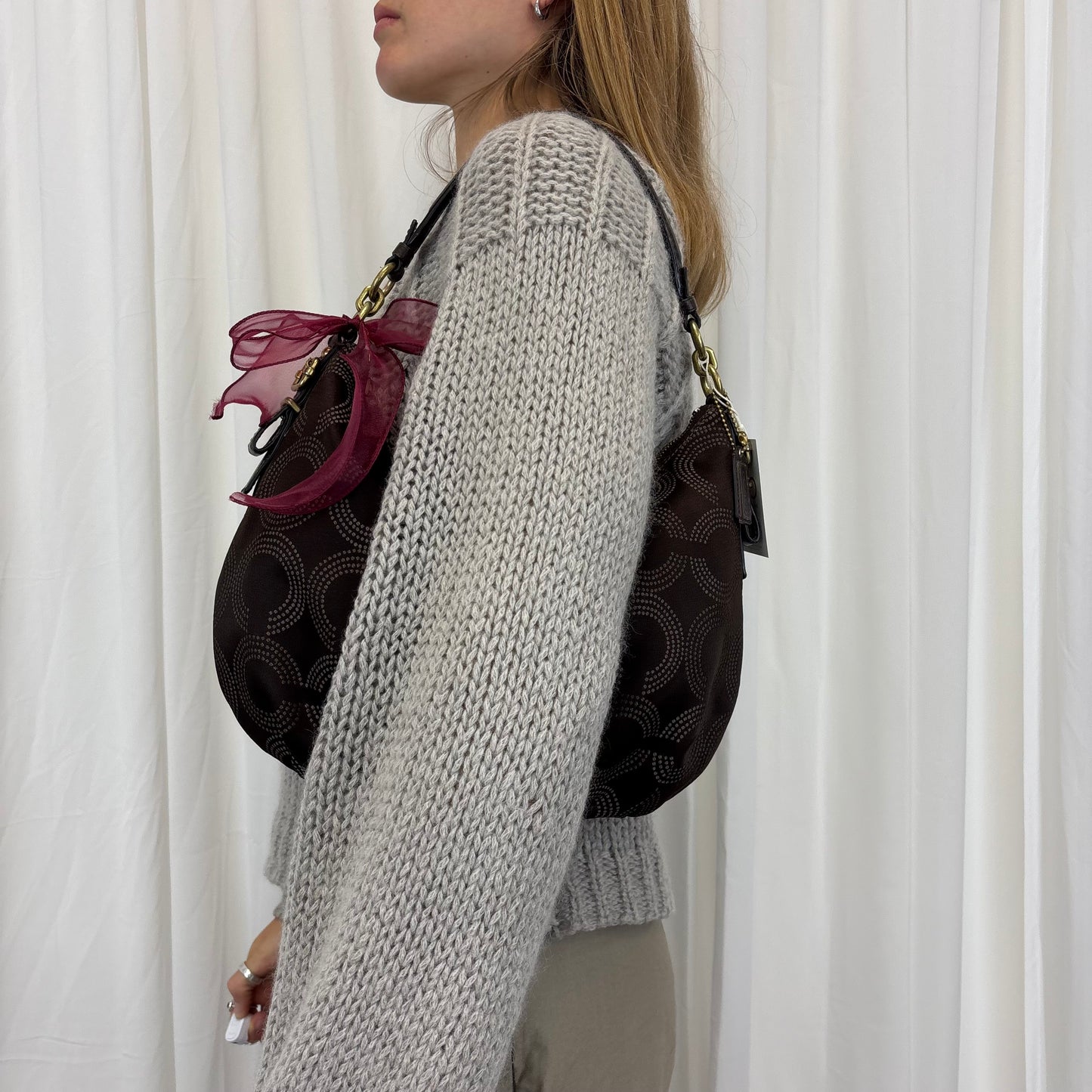Coach Pleated Hobo Shoulder Bag