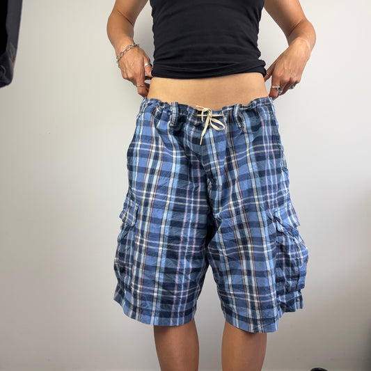 Baggy Blue Plaid Shorts