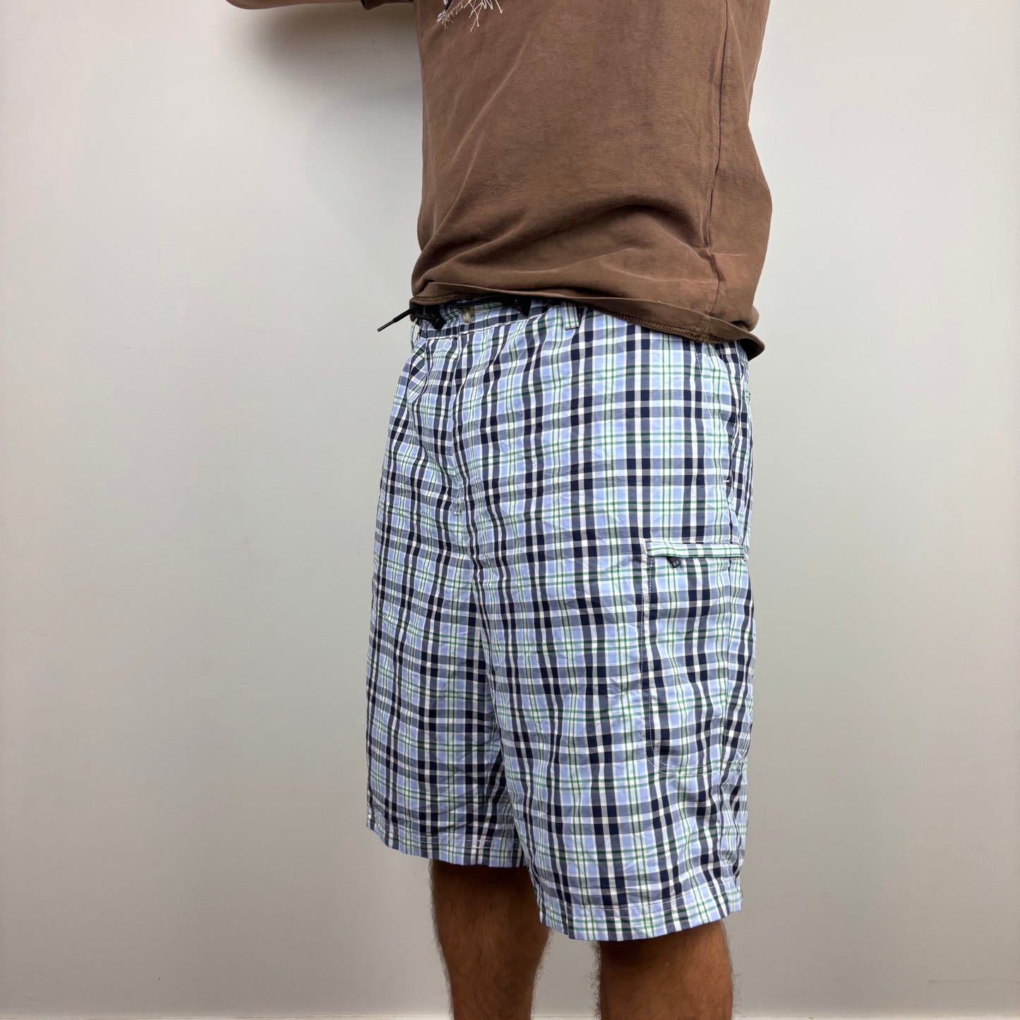 Purple Plaid Cargos Adjustable Waist  | Size XS-XL