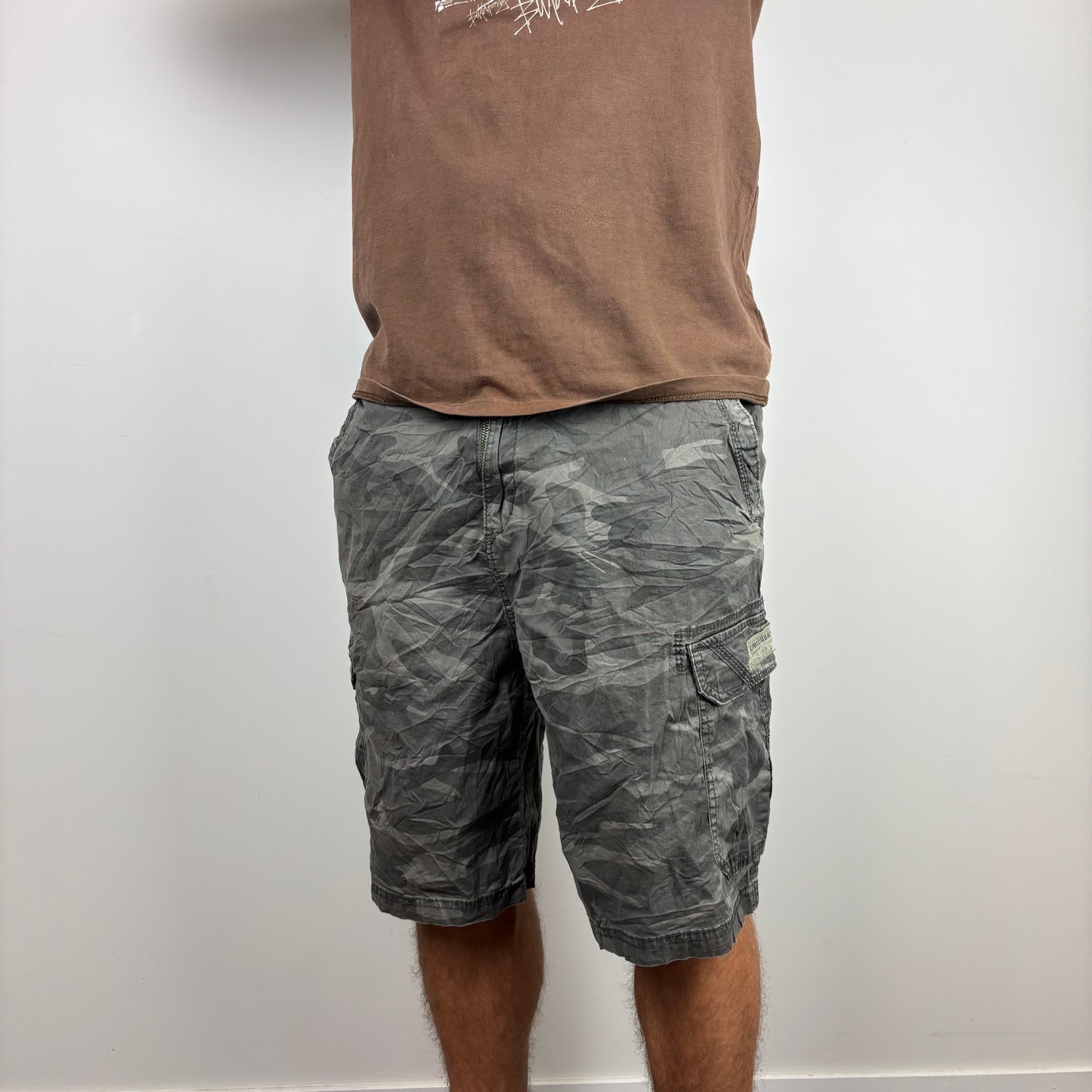 Dark Camo Plaid Cargos Adjustable Waist | Size S-L
