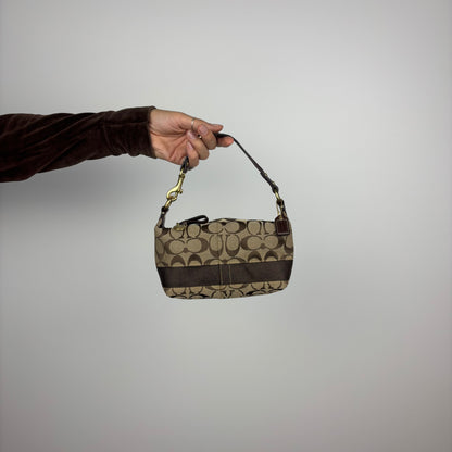 Coach Signature Stripe Mini Hobo Bag