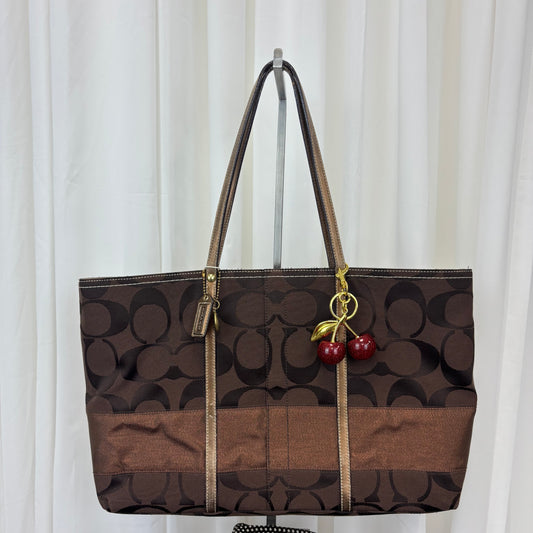 Coach Signature Large Stripe Tote Bag