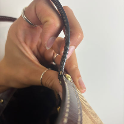 Coach Signature Stripe Mini Tote Bag