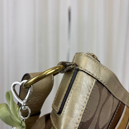Coach Signature East West Stripe 2-Way Bag