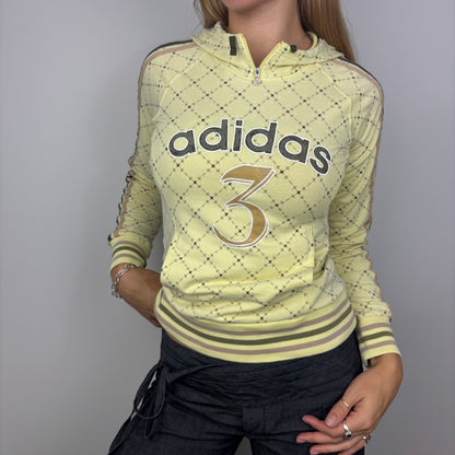 Yellow Y2K Adidas Hoodie