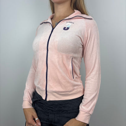 Pink Adidas Velour Zip-up
