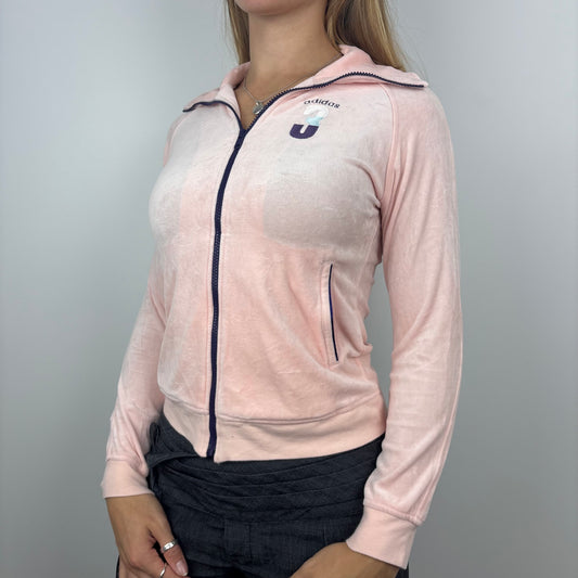 Pink Adidas Velour Zip-up