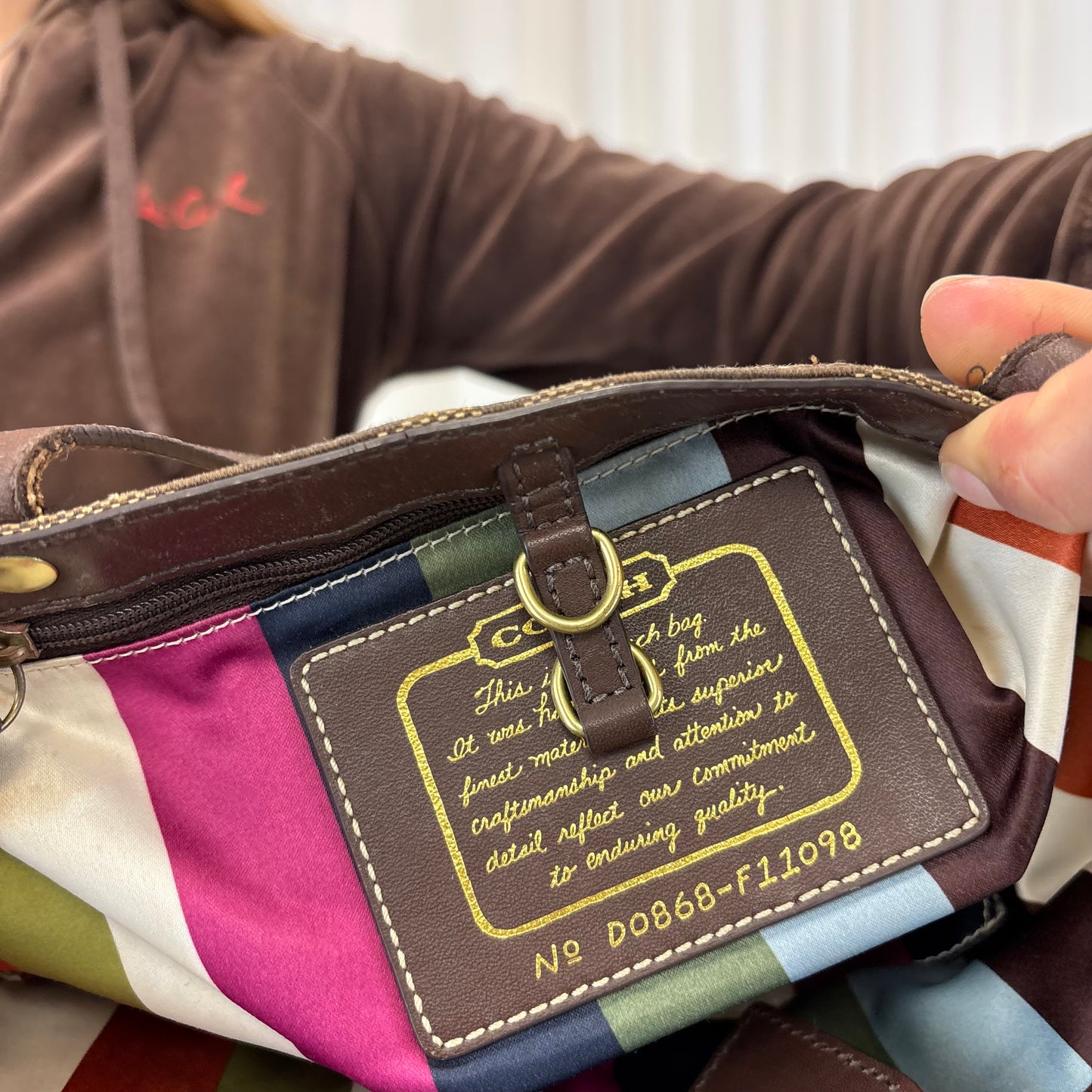 Coach Signature Stripe Tote Bag