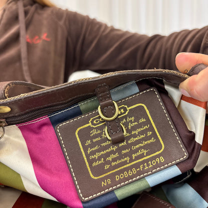 Coach Signature Stripe Tote Bag