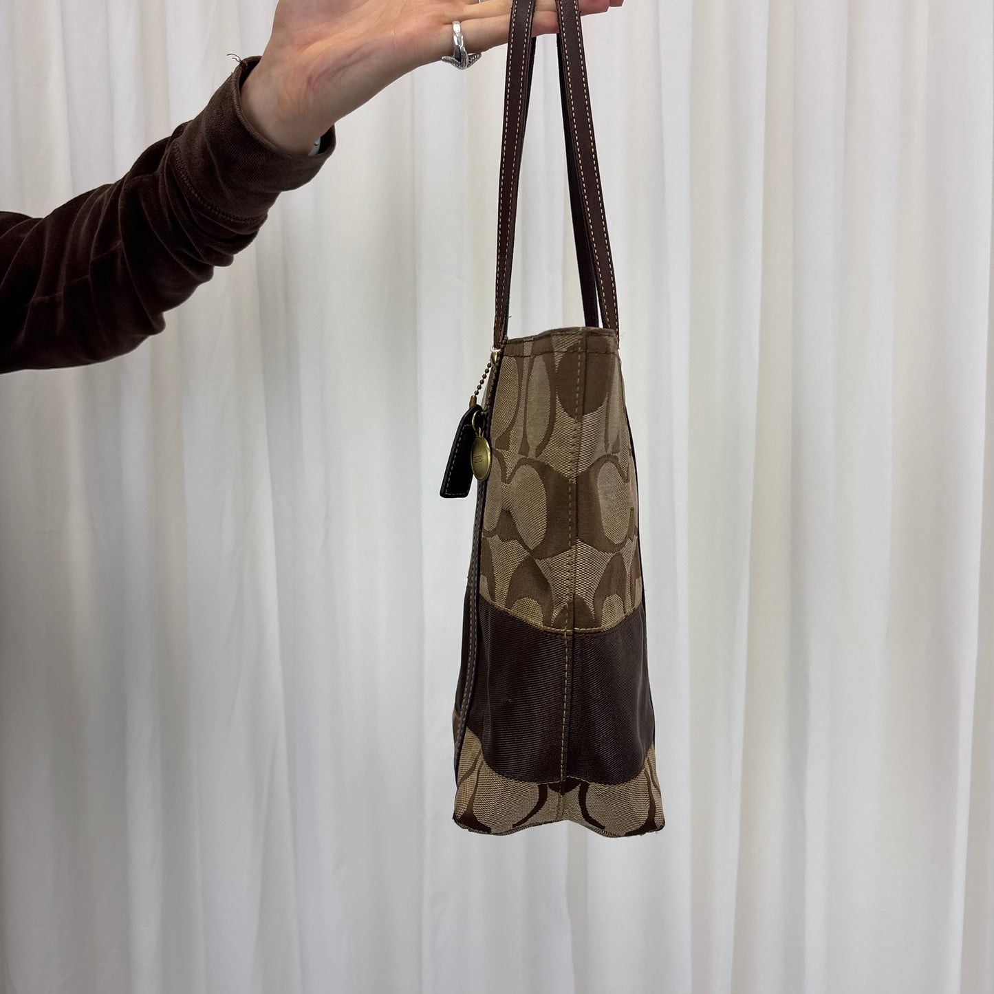Coach Signature Stripe Tote Bag