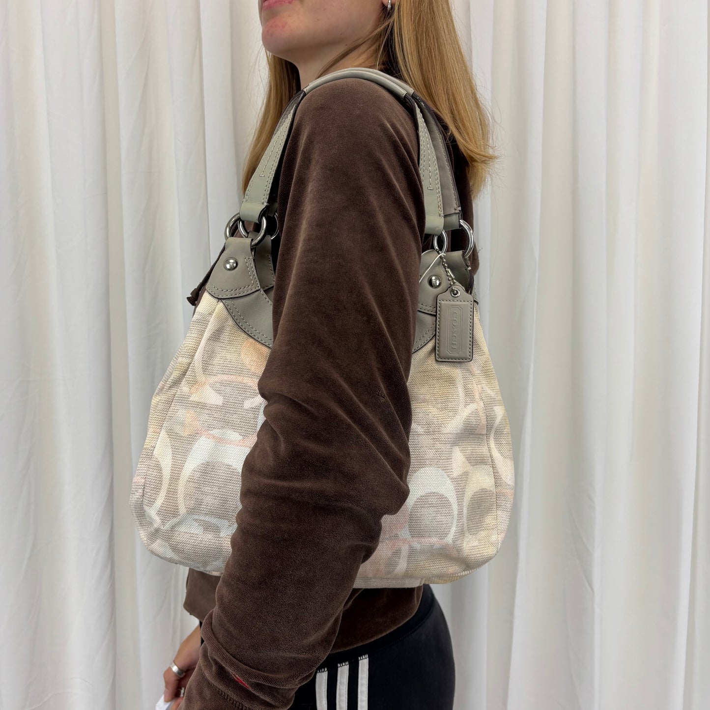 Coach Pink and Grey Soho Lynn Mini Bag