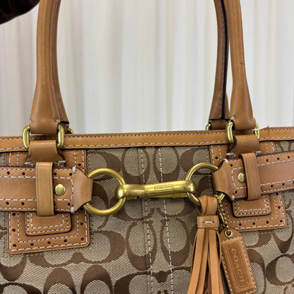 Coach Signature Medium Hamptons Satchel Bag