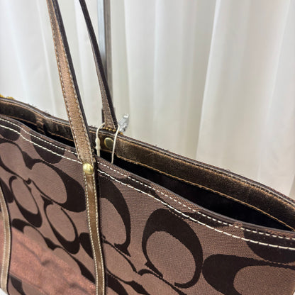 Coach Signature Large Stripe Tote Bag