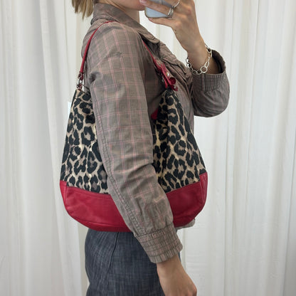 Coach Parker Ocelot Tote with Crossbody Strap