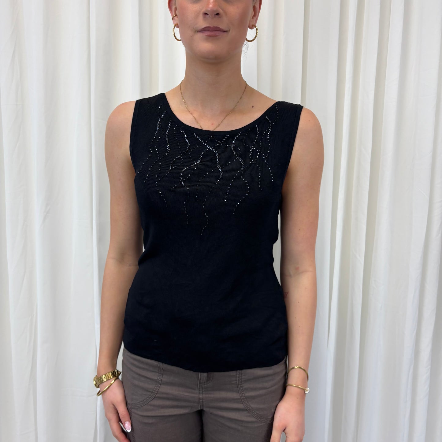 Beaded Italian Tank Top