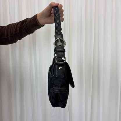 Coach Signature Chelsea Flap Black Bag