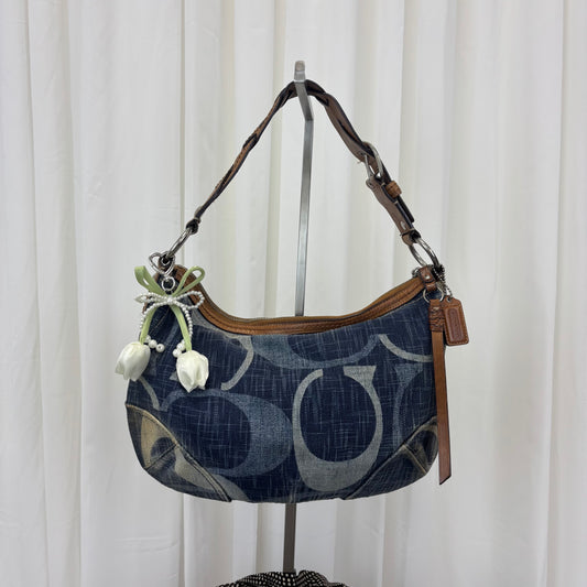 Coach Denim Braided Hobo Bag