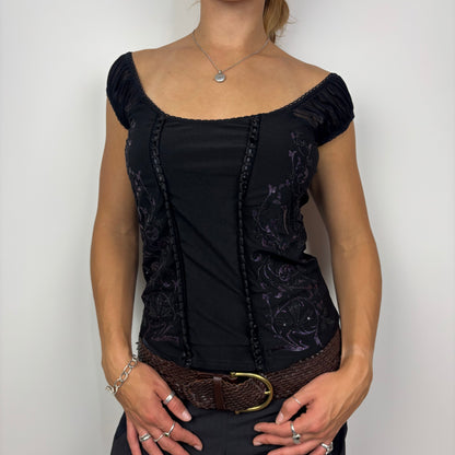Cap Sleeve Top with Beaded Details