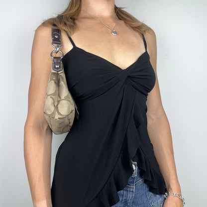 Black 2000s Twist Cami Top